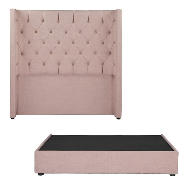 Recámara King Size Tartuk Rosa con Cabecera + Base Cama