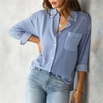 thumbnail image 4 of Clothing 2025 Super Soft Wrinkle Free Button Down Shirts for Women Formal Work Dress Blouses Tops Womens Button Down Shirts Boyfriend Long Sleeve Oversized Blouses Tops, 4 of 8