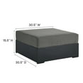 thumbnail image 5 of Modway Tahoe Aluminum Outdoor 5-Piece Sectional Sofa Set in Gray Charcoal, 5 of 10