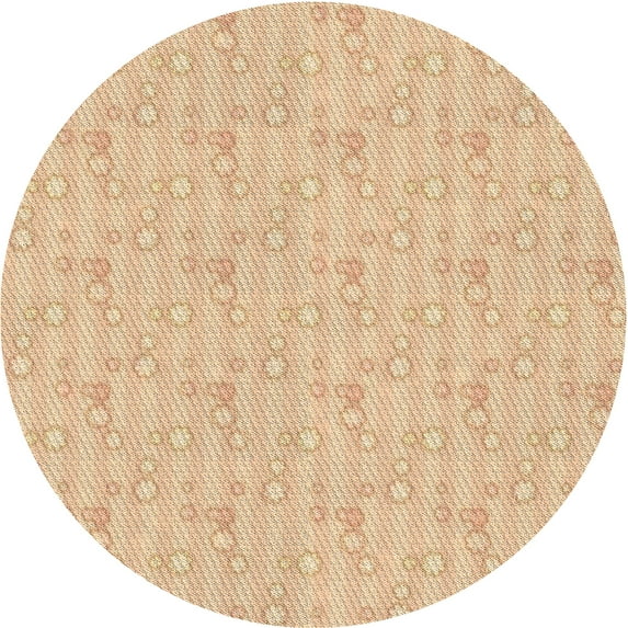 Ahgly Company Machine Washable Indoor Round Transitional Brown Sand Brown Area Rugs, 8' Round