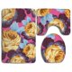 thumbnail image 1 of ABPHQTO Flores Amarillo Dorado Rosa Floral Juego de alfombras de baño de 3 piezas Alfombra de baño Alfombra de contorno y tapa de inodoro ABPHQTO Cont-CHAPPLE-39540, 1 of 2