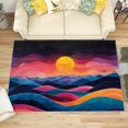 thumbnail image 1 of 5x6 Rug, Boho Rug Washable Non Slip Soft for Living Room Bedroom, Abstract Sunset Area Rug, Colorful Mountain Landscape Carpet, Boho Home Decor & Gifts, 1 of 7