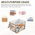 thumbnail image 6 of Yayeee Collapsible Cube Storage Bin with Lid Fabric Closet Decorative Basket with Handles, Plaid Floral, 6 of 7