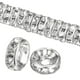 thumbnail image 1 of Paquete de 200 cuentas espaciadoras rondelle, cuentas sueltas de cristal de rhinestone checo de 0.31 pulgadas/8mm [Tono Plateado], 1 of 6