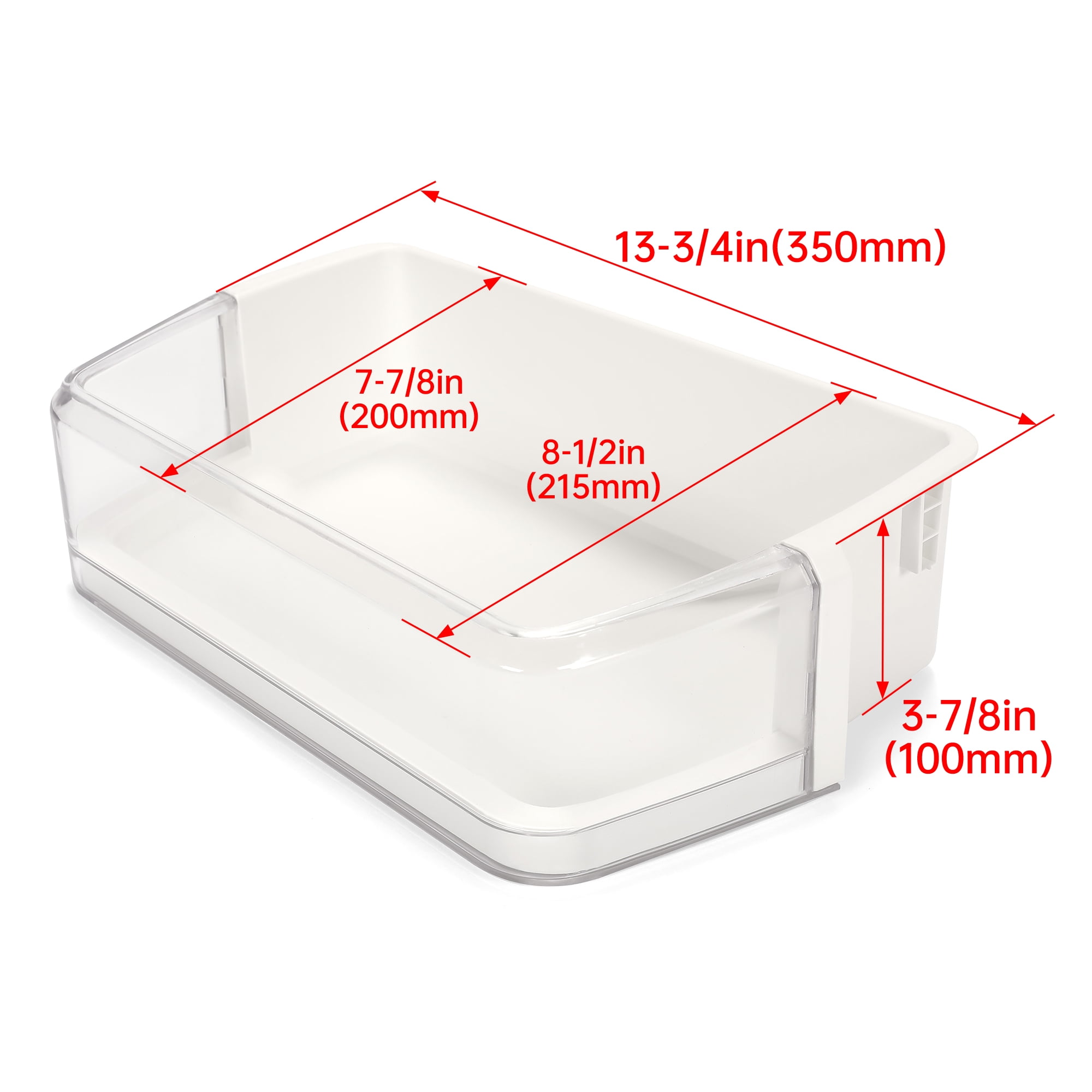 KOJEM DA97-06419C Refrigerator Door Shelf Fit for Samsung Right Side White Replaces DA63-04314 RH Basket Bin