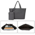 thumbnail image 2 of Large Laptop Tote Bags for Women, Wide Should Handbags Large Capacity Casual Work Purses with Small Wallet 3 pcs Set, 2 of 6