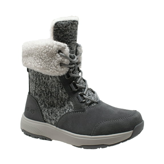 Women's Microfleece Lace Winter Boot Grey