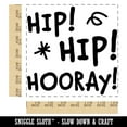 thumbnail image 2 of Hip Hip Hooray Fun Text Square Rubber Stamp Stamping Scrapbooking Crafting - Medium 1.75in, 2 of 7