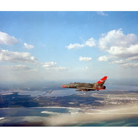 Canvas Print over Tyndall Air Force Base, Florida (USA), in 1981. This aircraft had been retired to the MASDC on Stretched Canvas 10 x (Best Cities To Retire In Florida)