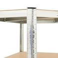thumbnail image 5 of vidaXL 4-Layer Corner Shelf Silver Steel&Engineered Wood, 5 of 5