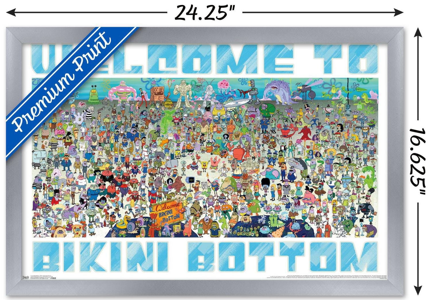 Nickelodeon Spongebob - Every Character Ever 19 Wall Poster, 22.375" x 34"