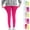 Style1-Hot Pink girls pants, variant on Maqroz 4 Pieces Girls Capri Leggings Elastic High Waist Stretchy Soft Breathable Summer Trousers for Girls Sports 2-13 Years