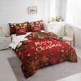 thumbnail image 3 of jejeloiu Merry Christmas Twin Bedding Sets 7-Piece,Red Xmas Balls Bedding Comforter Set,Happy New Year Sheet Sets For Girls,Super Cozy Room Decoration Reversible, 3 of 8