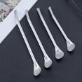 thumbnail image 2 of Flmtop 2Pcs Straw Spoon Long Handle Mixing Yerba Mate Stainless Steel Bombilla Filter Teaspoon for Party, 2 of 7
