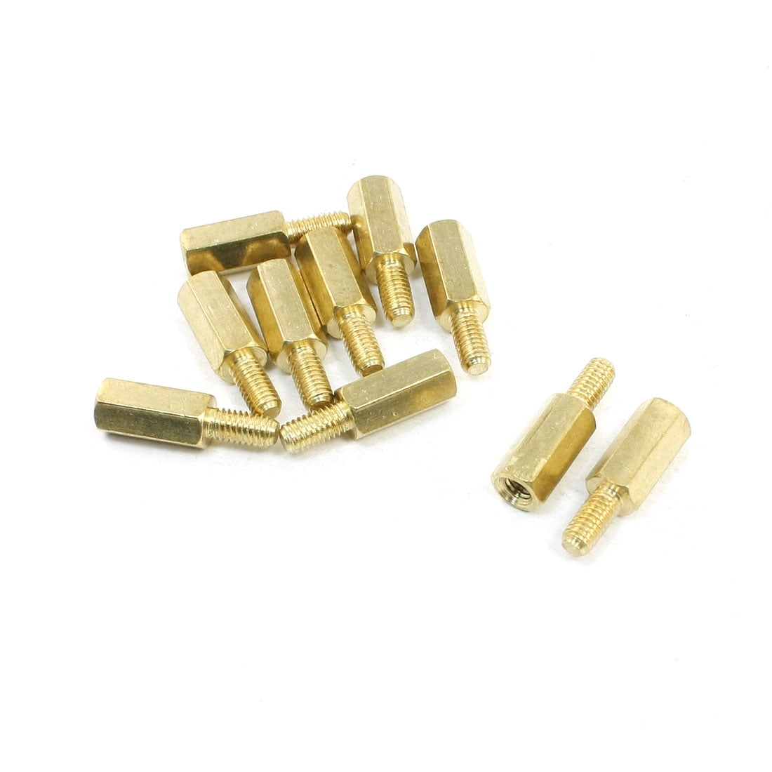 10Pcs M3x6mm Male to Female Thread Hex Standoff Spacer 10mm Body Length