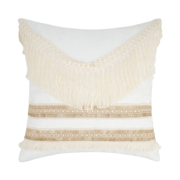 HILOGEL Neutral Color Throw Pillow Covers 17x17Inches Elegant for Home Decoration