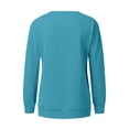 thumbnail image 5 of Chemises de Compression à Manches Longues pour Femmes à Col Rond Uni Plus Sweat-Shirt Oversize Ample Pulls à la Mode des Hauts Légers pour les Femmes de Grande Taille, 5 of 5