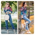thumbnail image 7 of KLL Colorful Donut Print Women's Long Sleeve Pajamas with Pants Sleepwear Loungewear 2 Set-XX-Large, 7 of 7