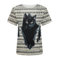 thumbnail image 4 of Puntoco, camisetas de cuello redondo para mujer, camisetas con estampado de animales, camisetas de manga corta, blusas, tops Puntoco Puntoco-4577, 4 of 6