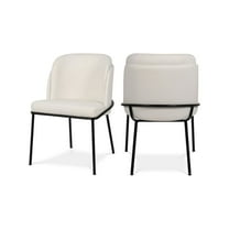 Meridian Furniture Jagger White Vegan Leather Dining Chair (Set of 2)
