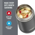 thumbnail image 5 of Thermos 16oz Insulated Food Jar with Folding Spoon, Matte Black, Ideal Use for Workday Meals and Travel, Made for Portable Food Storage, 5 of 10