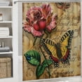thumbnail image 6 of Awypu Waterproof Shower Curtain for Bathroom Flower Butterfly Decorative (Flower Butterfly) - Multiple Sizes Available White, 6 of 7