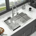 thumbnail image 2 of Kitchen Sink 33x22 inch Kitchen Sink Drop-In 16 Gauge Stainless Steel Single Bowl Topmount Kitchen Sink,Stainless Steel Kitchen Sink, 2 of 7
