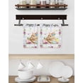 thumbnail image 3 of Easter Rabbits Kitchen Dish Towels for Drying Dishes Set of 2, Cute Bunny Faisy Leaf Eggs Spring Colorful Plaid Waffle Weave Microfiber Hand Tea Bathroom Towels Quick Dry & Absorbent Towel 15.7x23.6, 3 of 7
