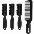 thumbnail image 3 of wqlpp-3Pcs Hair Clipper Cleaning Brush Set, Comb Scissors Cleaning Brush, Barber Salon Cleaning Brush Cleaning Clipper Barber Brush, 1Pcs Wide Tooth Comb Hair Styling Comb, for Barber Home Cleaning, 3 of 4