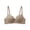 Khaki, variant on Women Solid Wireless Bra, Adjustable Thin Straps Breathable Push Up Daily Underwear