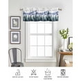 thumbnail image 6 of Forest Green Blue Curtain Valance for Windows/Living Room/Kitchen/Bathroom/Café, Short Rod Pocket Tier Curtain Window Treatment Panel Spring Watercolor Ombre Tree Topper Curtain 54''x18'', 6 of 6