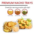 thumbnail image 4 of Bandejas de plástico para nachos de 22 oz (paquete de 25). Bandeja grande desechable para nachos y salsa de queso, artículos para puestos de comida, refrigerios infantiles para noches de cine,, 4 of 7