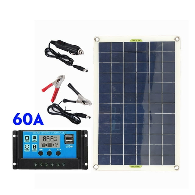 100W Solar Panel Kit Complete 12V USB With 100A Controller Solar Cells for Car Capming Yacht RV Moblie Phone Battery Charger ,Easy to Install