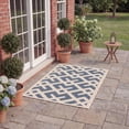 thumbnail image 4 of Safavieh Courtyard Alvin Geometric Indoor/Outdoor Area Rug, Blue/Bone, 9' x 12', 4 of 10