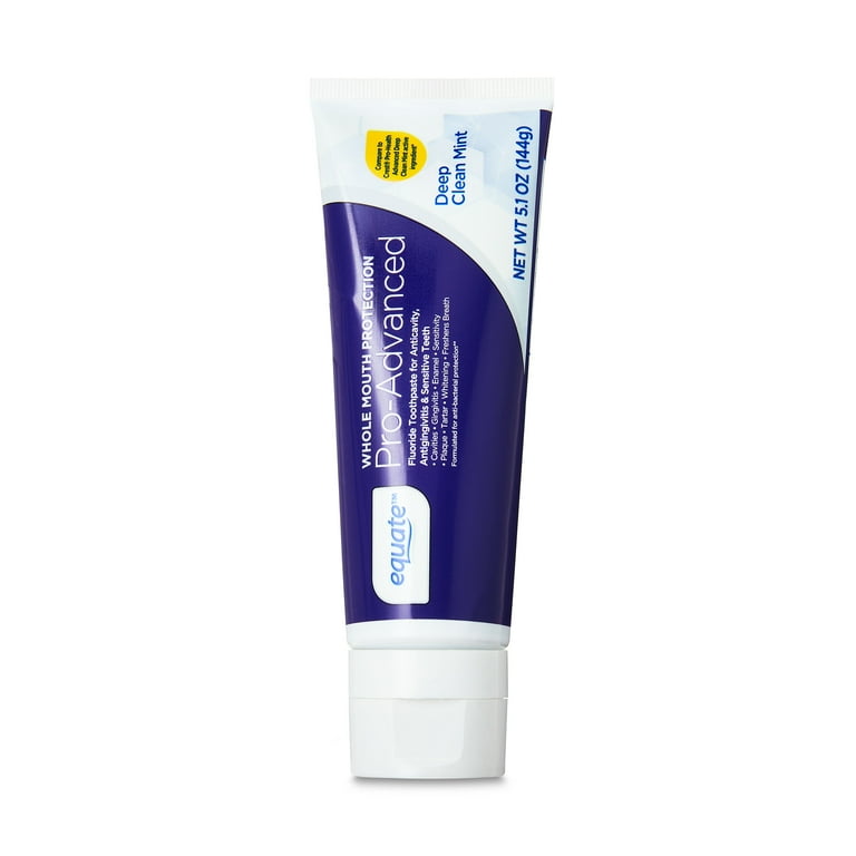 Equate Pro-Advanced Toothpaste, Deep Clean Mint, 5.1 oz, Compare to Crest® Pro-Health Advanced Deep Clean Mint Active Ingredient
