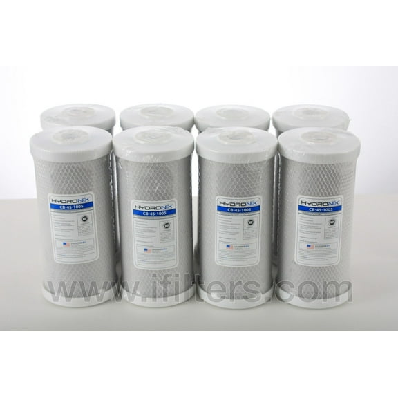 Hydronix CB-45-1005 Whole House Carbon Block Water Filter CTO 4.5" x 10" - 5 Micron