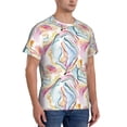 thumbnail image 2 of Vsdgher Abstract Marble Texture Print Men's Dry Fit Mesh Athletic Shirts Moisture Wicking Tennis T-Shirt Tops, 2 of 9