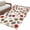 Bright Red Gray, variant on Round Rugs 5Ft, Red Brown Grey Christmas Round Area Rug Washable Indoor Throw Carpet, Xmas Pine Cones Rustic Soft Non Slip Circle Rug for Cabinet Bathroom Home Decor Aesthetic