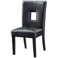thumbnail image 1 of Coaster Anisa Open Back Faux Leather Dining Chairs in Black, 1 of 3