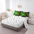 thumbnail image 4 of Green Yellow Gaming Comforter Set 7 Piece Bed in a Bag Twin,Gamer Bedding Sets Neon Lights Abstract Geometry Sheet Set with Comforter Gamer Room Decor, 4 of 5