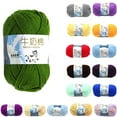 thumbnail image 3 of Milk Sweet Soft Cotton Baby Knitting Wool Yarn Thick Yarn Fiber Velvet Yarn Hand Knitting Wool Crochet Yarn for DIY Sweater black, 3 of 9