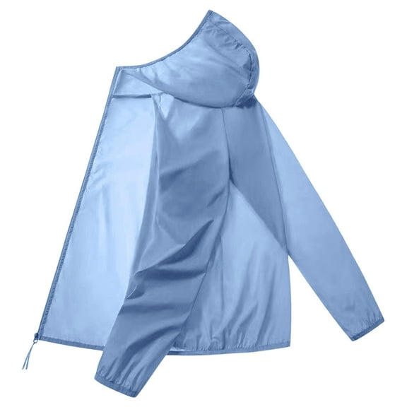 Bcfgryg Men's Lightweight Casual Hooded Jacket For Spring Summer Outdoor Walking Daily Wear Slim Fit Zip Up Sun Breathable Casual Jackets For Men Hiking