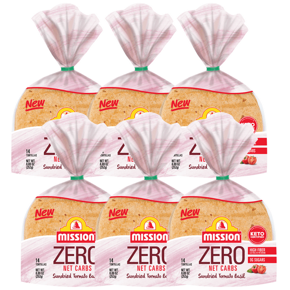 Mission Foods Zero Net Carb Tortillas Flavor: Sundried Tomato Basil, Size: 6-Pack
