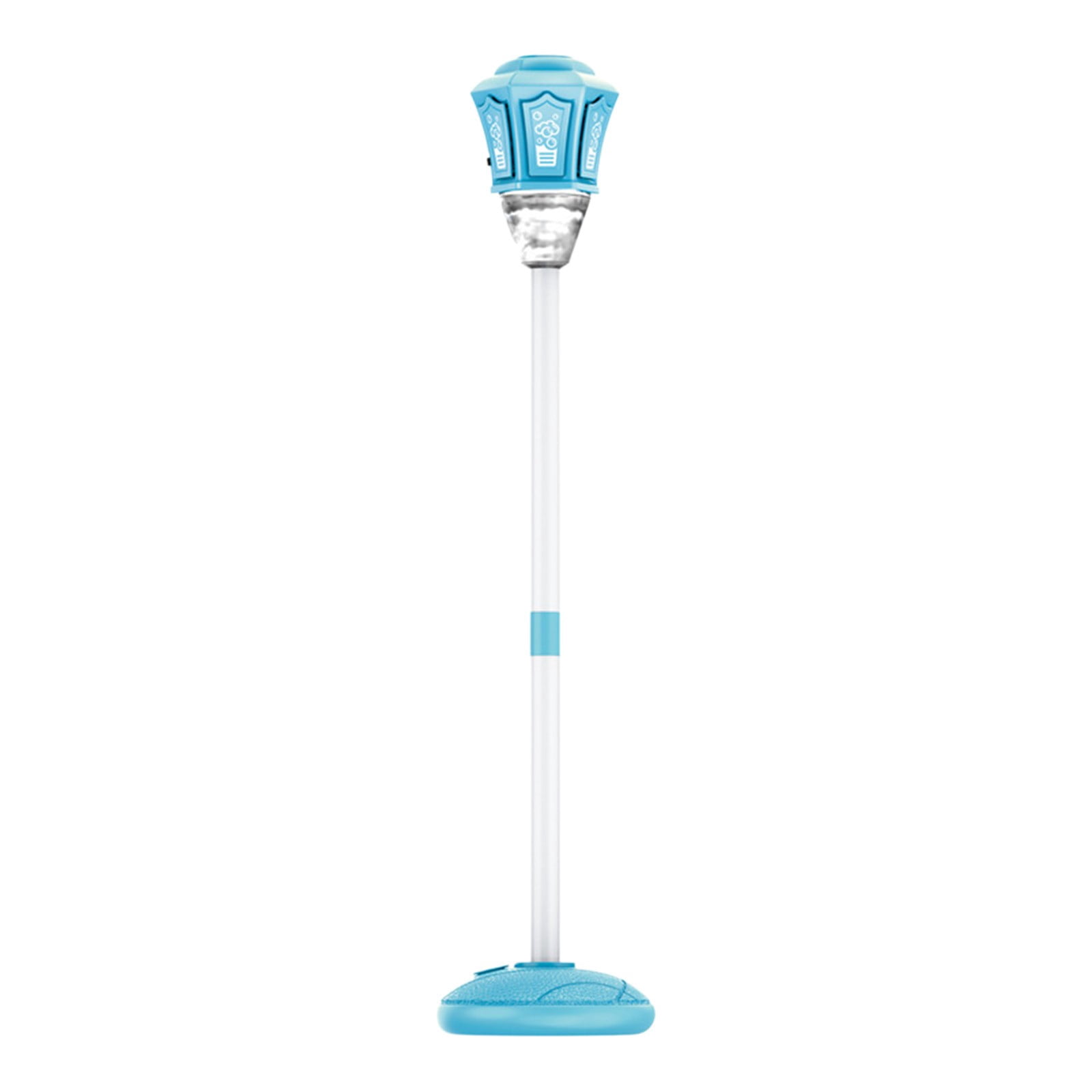Bubble Machine, Rechargeable Standing Automatic Bubble Maker with Lights, Detachable Bubble Torch for Summer Outdoor Garden Wedding Party Decor, Adjustable Height Street Lamp Bubble Tower, Blue