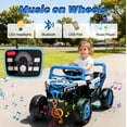 thumbnail image 3 of 12V Kids Ride On Electric UTV Car With Remote Control, Ride On Toys With Swing Function, Power Toddler Car With Anti-Slip Wheels, LED Lights, Music Player, Gift For Kids Aged 3-5, Blue, 3 of 8