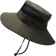 thumbnail image 2 of CoCopeaunts Large Bucket Hat for Men Big Brim Anti-UV Fishing Cap Breathable Mesh Fisherman Hat with Adjustable Chin Strap, 2 of 8