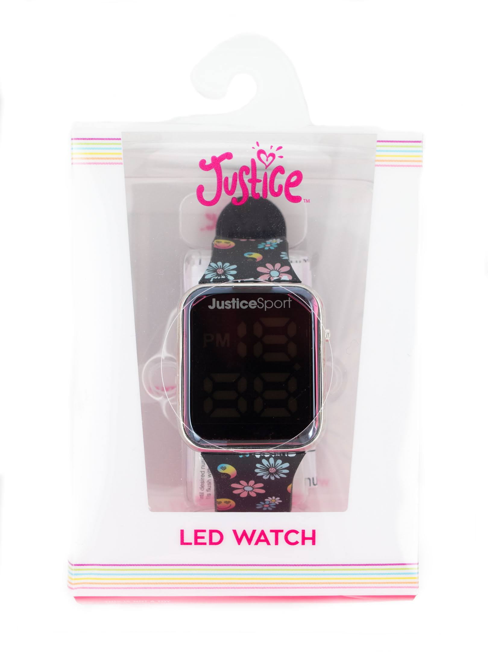 Justice Unisex LED Sport Watch in Black - JSE4273WM