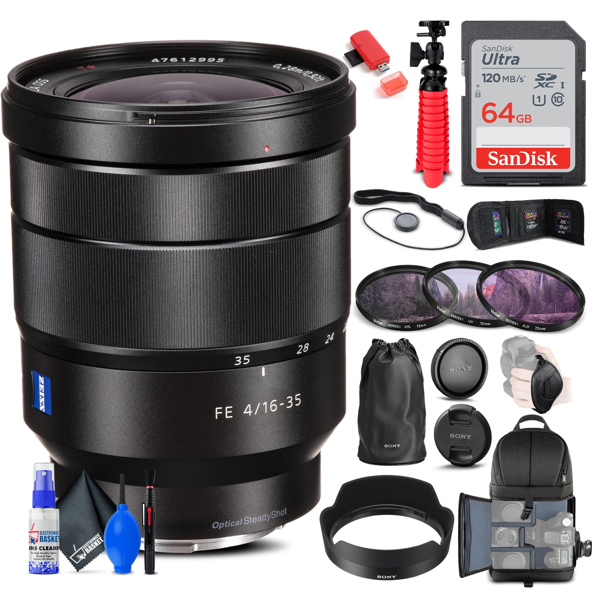 SEL1635Z Vario-Tessar T* FE 16-35mm F4 ZA OSS Wide Angle Zoom Lens
