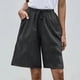 thumbnail image 2 of Pantalones cortos casuales de verano con cordones y bolsillos de color sólido para mujer a la moda Pompotops ulkah937768, 2 of 8