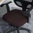 thumbnail image 4 of Elastic Stretch Office Chair Covers - Fit Spandex Slipcovers for Computer, Desk & Kitchen Chairs | Anti-Dust, Removable & Machine Washable Protective Seat Cover (Coffee,2), 4 of 7